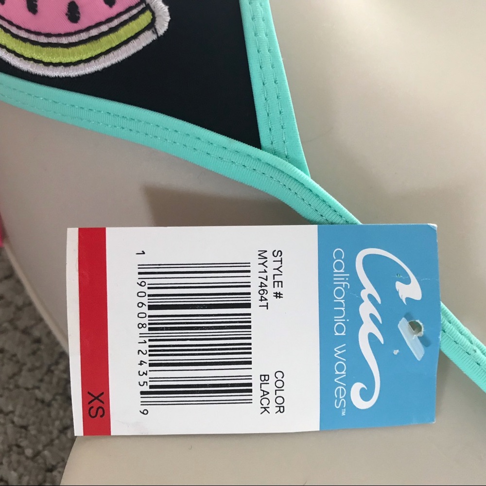 🚫SOLD NWT California Waves 🌵🍉 ☀️ Bikini top XS - Picture 5 of 6